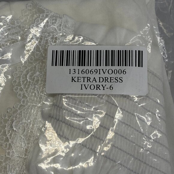 Reformation Women’s Ketra Slim Fit V-Neck Midi Dress Ivory - Picture 2 of 16